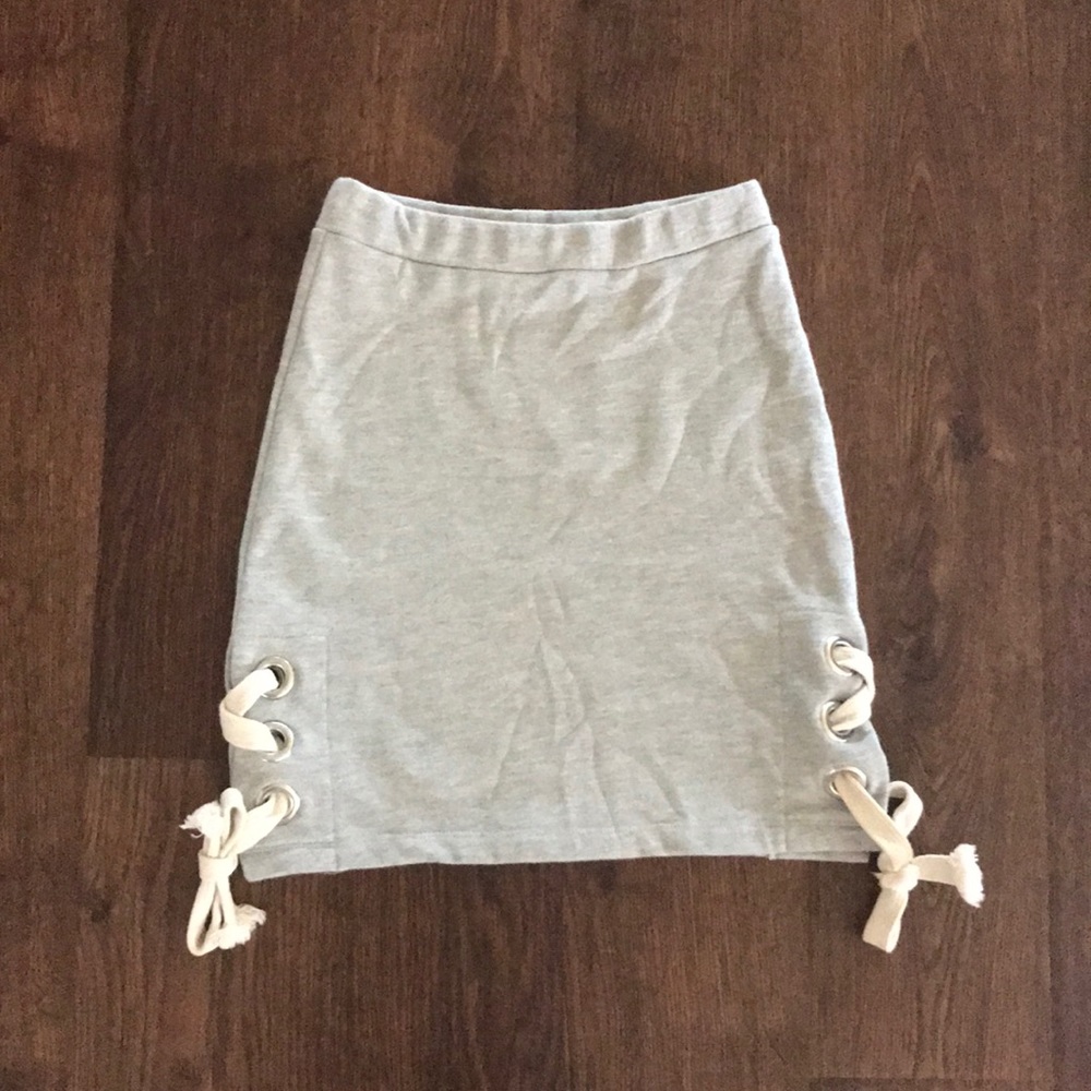 Grey sweater skirt